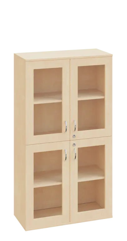 SPO 23 skříň 4-dveřová/ sklo lamino - bříza irská